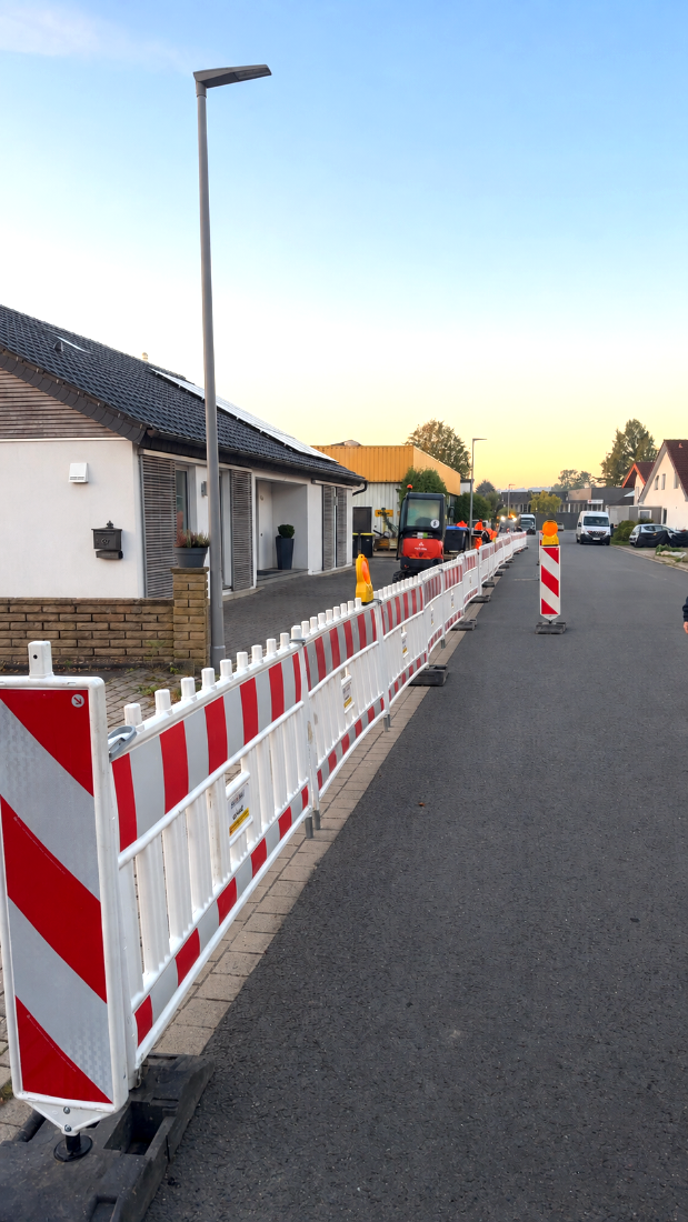 Baustelle Glasfaserausbau in Lemgo