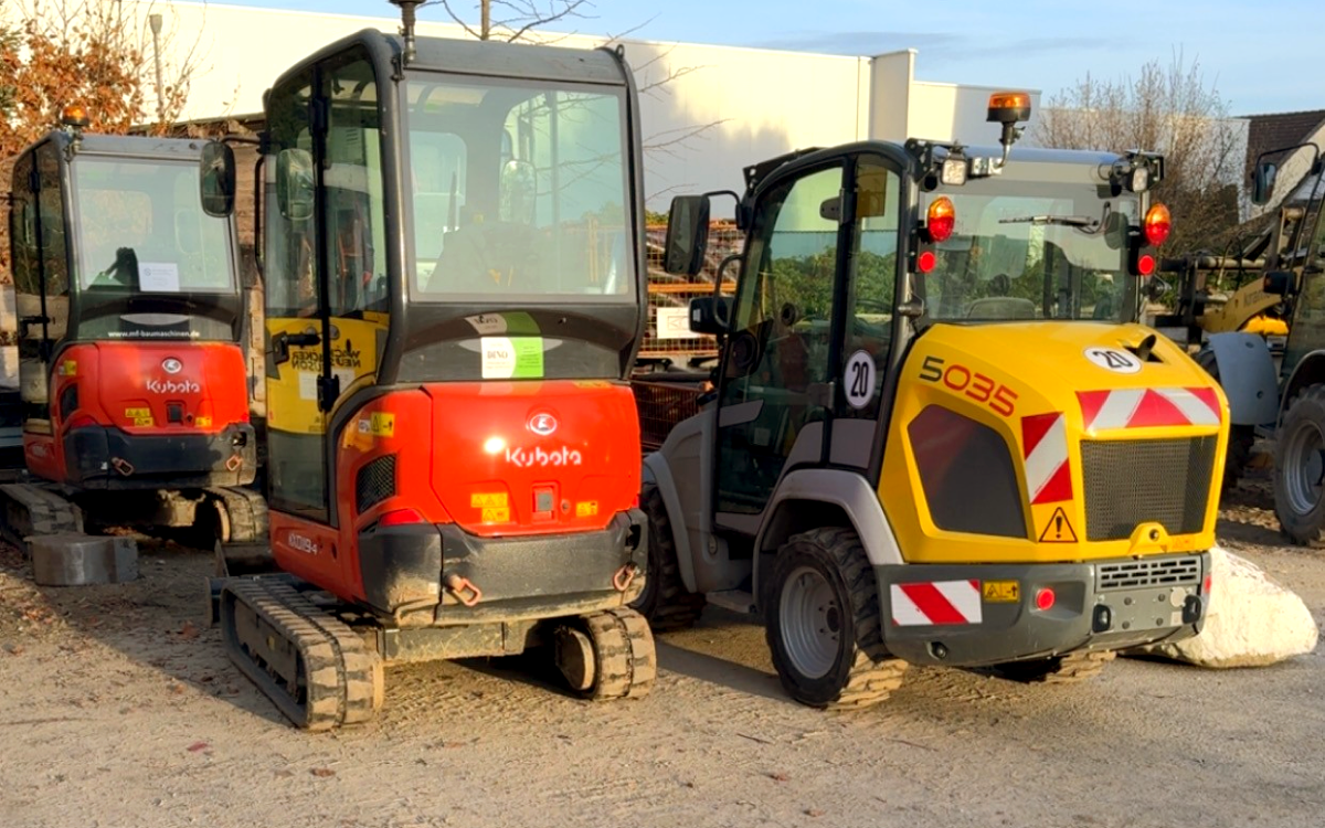 Maschinenpark der DINO Bauunternehmen GmbH